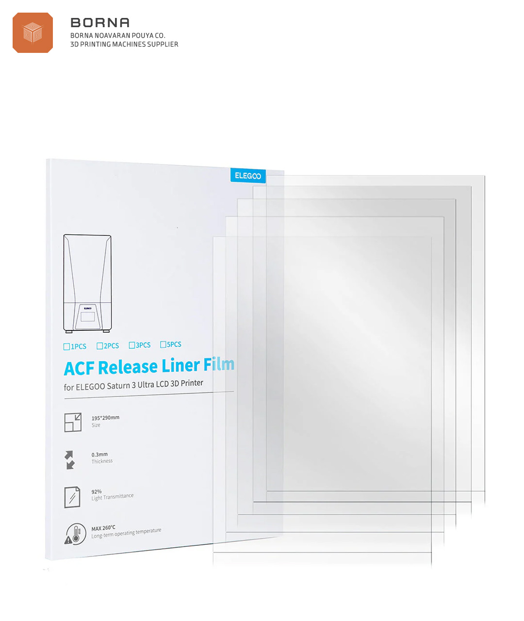 فیلم ACF پرینتر سه بعدی Saturn 3 Ultra